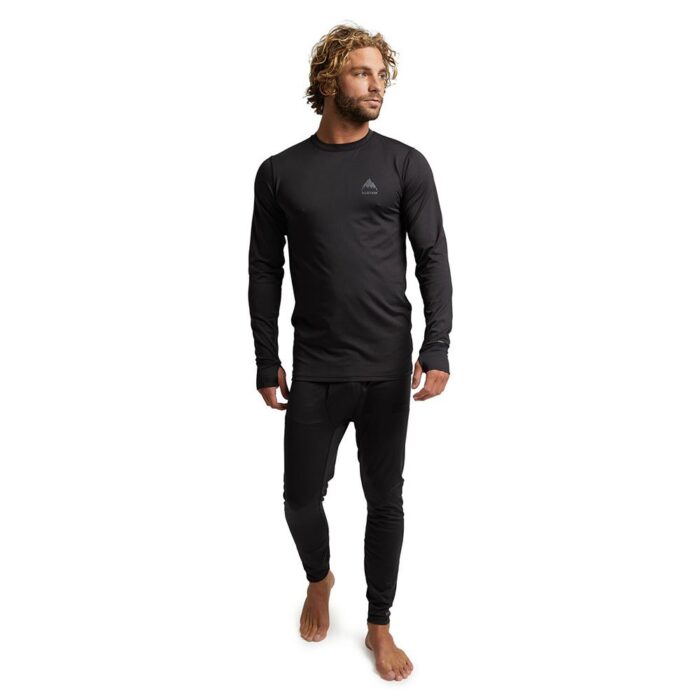 BURTON LIGHTWEIGHT X CREW BASE LAYER CREWNECK TRUE BLACK - Image 2
