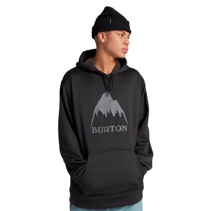 BURTON OAK HOODIE TRUE BLACK HEATHER - Image 2