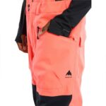BURTON RESERVE BIB SNOWBOARD PANT TETRA ORANGE TRUE BLACK - Image 6