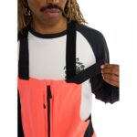 BURTON RESERVE BIB SNOWBOARD PANT TETRA ORANGE TRUE BLACK - Image 5