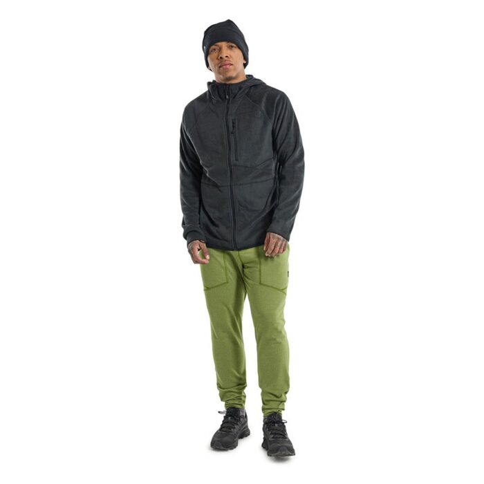 BURTON STOCKRUN WARMEST FULL ZIP HOODIE TRUE BLACK - Image 5