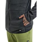 BURTON STOCKRUN WARMEST FULL ZIP HOODIE TRUE BLACK - Image 4