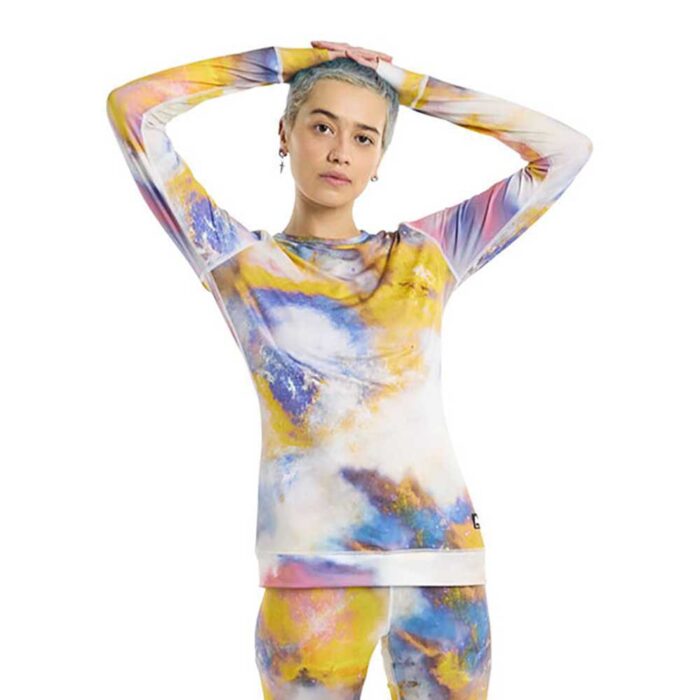 BURTON WOMEN MIDWEIGHT BASE LAYER THERMAL TOP STOUT WHITE VOYAGER - Image 2