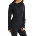 BURTON WOMEN MIDWEIGHT BASE LAYER THERMAL TOP TRUE BLACK - Image 2