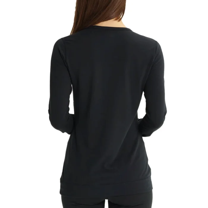 BURTON WOMEN MIDWEIGHT BASE LAYER THERMAL TOP TRUE BLACK - Image 3