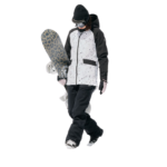 BURTON LALIK WOMEN SNOW JACKET STOUT WHITE SPATTER TRUE BLACK - Image 9