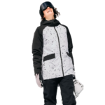 BURTON LALIK WOMEN SNOW JACKET STOUT WHITE SPATTER TRUE BLACK - Image 8