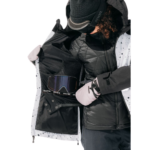 BURTON LALIK WOMEN SNOW JACKET STOUT WHITE SPATTER TRUE BLACK - Image 2