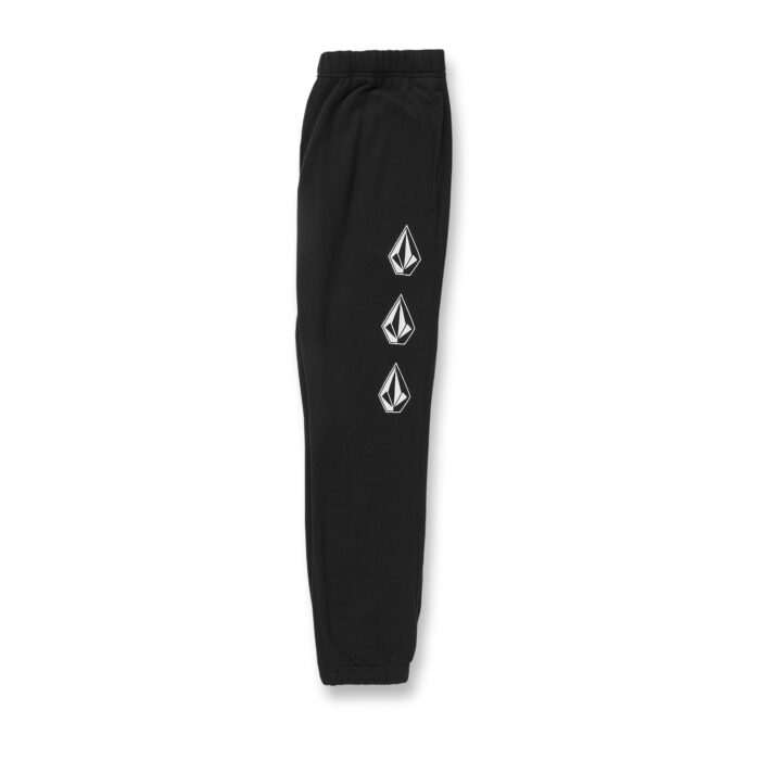 VOLCOM BOYS ICONIC STONE FLEECE JOGGER PANT BLACK - Image 2