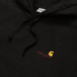 CARHARTT WIP AMERICAN SCRIPT HOODIE BLACK - Image 3