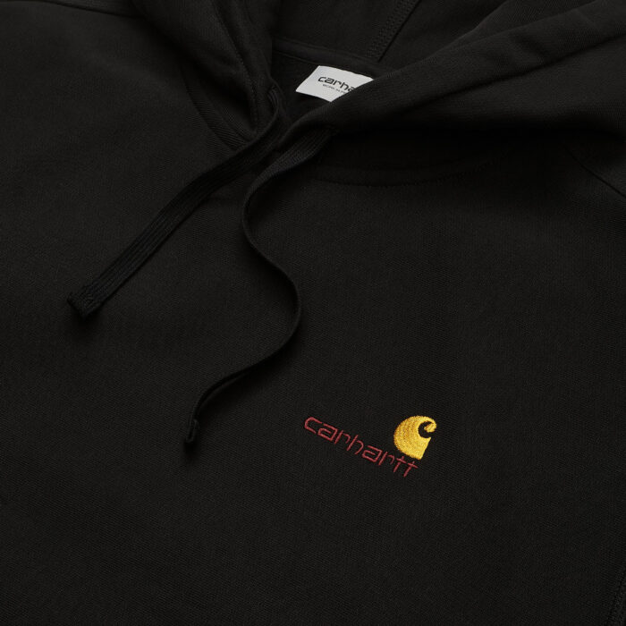 CARHARTT WIP AMERICAN SCRIPT HOODIE BLACK - Image 3