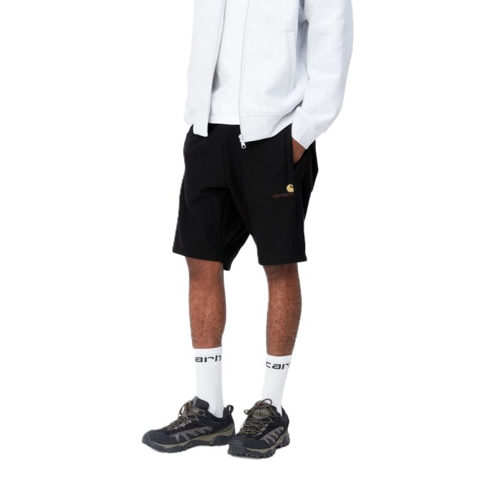 CARHARTT WIP AMERICAN SCRIPT SWEAT SHORT BLACK - Image 5