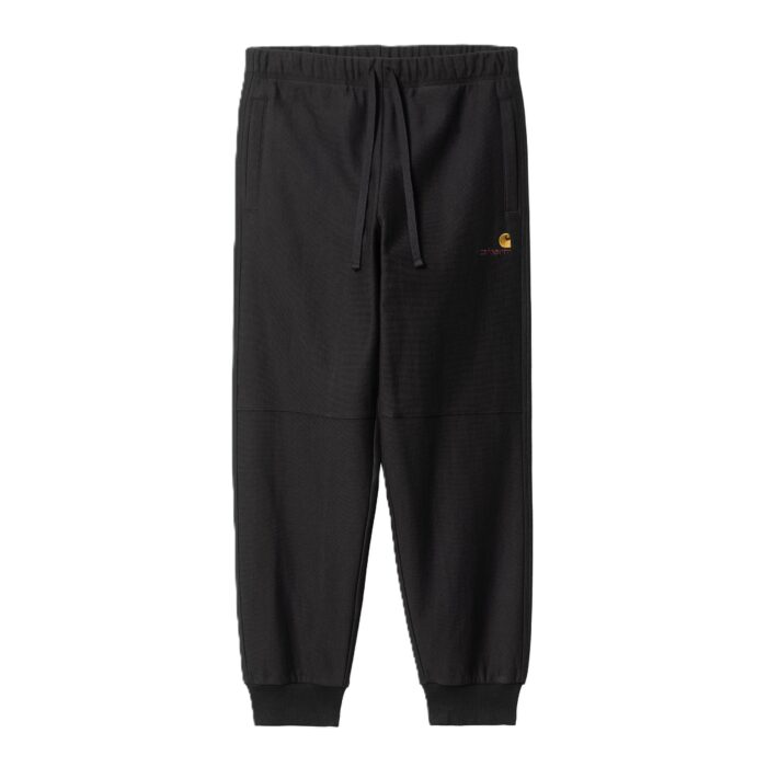 CARHARTT WIP AMERICAN SCRIPT JOGGING PANT BLACK - Image 5