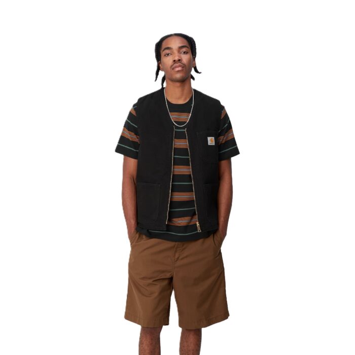 CARHARTT WIP ARBOR VEST JACKET AGED CANVAS BLACK - Image 4