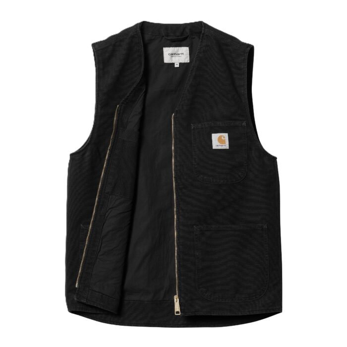 CARHARTT WIP ARBOR VEST JACKET AGED CANVAS BLACK - Image 3