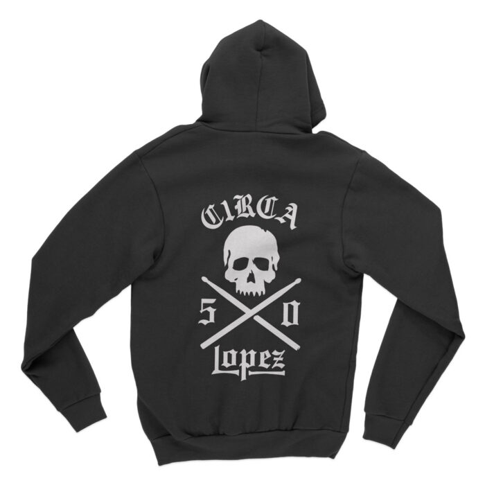 CIRCA LOPEZ 50 ZIP HOODIE BLACK WHITE - Image 2