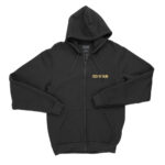CIRCA SHREDDED CHEESE ZIP HOODIE BLACK