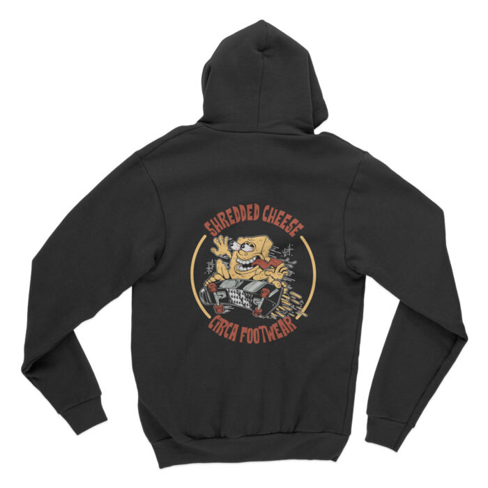 CIRCA SHREDDED CHEESE ZIP HOODIE BLACK - Image 2
