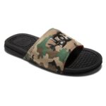 DC BOLSA SLIDES BLACK MILITARY CAMO