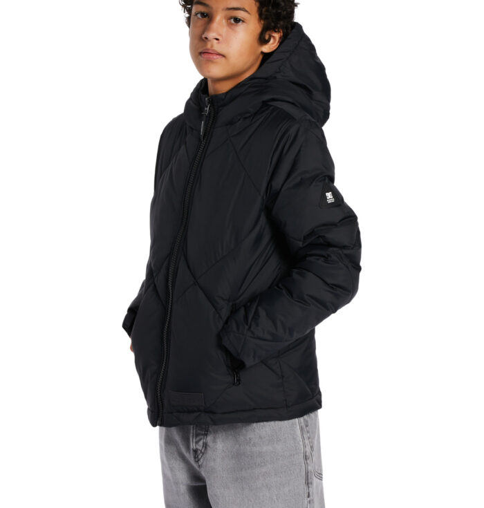 DC BOYS PASSAGE PUFFER JACKET BLACK - Image 7
