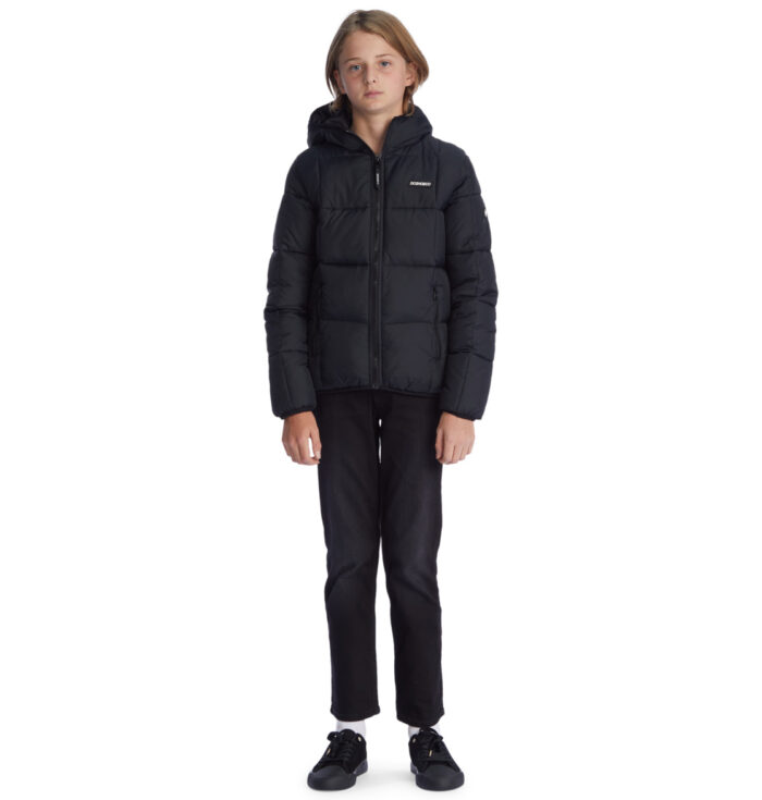 DC BOYS SQUARE UP PUFFER 2 JACKET BLACK - Image 6