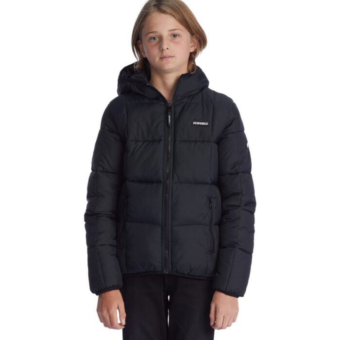 DC BOYS SQUARE UP PUFFER 2 JACKET BLACK - Image 3