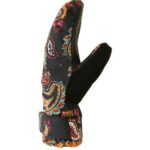 DC FRANCHISE WOMEN SNOW MITTENS PAISLEY BLACK - Image 3