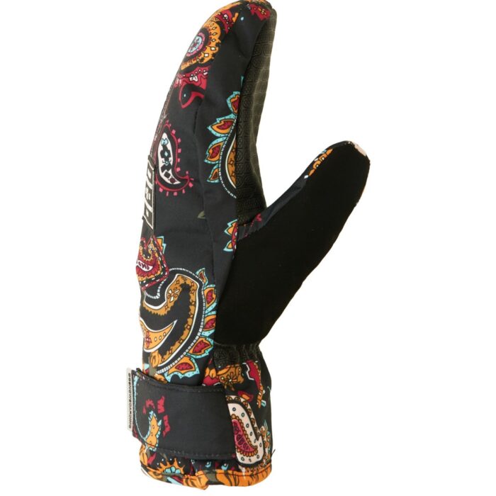 DC FRANCHISE WOMEN SNOW MITTENS PAISLEY BLACK - Image 3