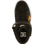DC KIDS PURE HIGH TOP EV SHOES BLACK FLAMES - Image 2