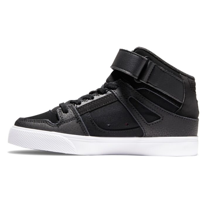 DC KIDS PURE HIGH TOP EV SHOES BLACK FLAMES - Image 6