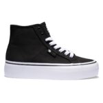 DC MANUAL HI PLATFORM SHOES BLACK WHITE