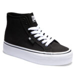 DC MANUAL HI PLATFORM SHOES BLACK WHITE - Image 2