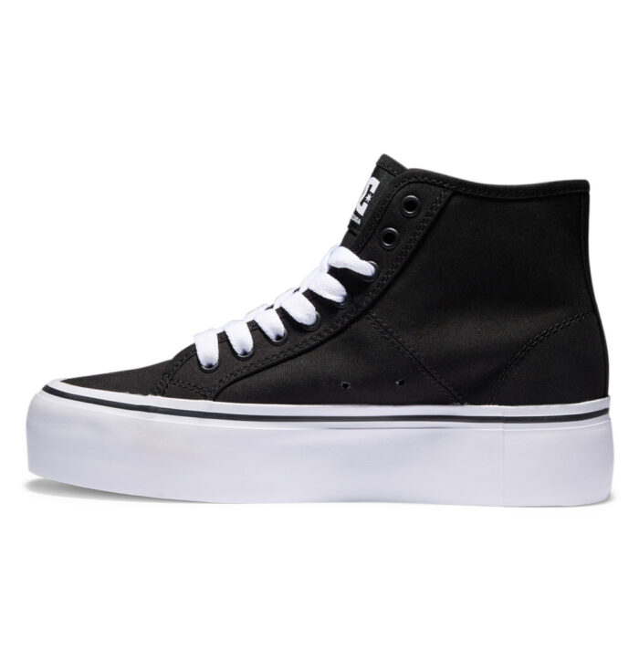 DC MANUAL HI PLATFORM SHOES BLACK WHITE - Image 3