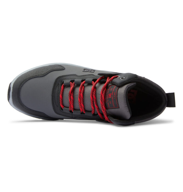 DC MUTINY WR BOOTS GREY BLACK RED - Image 3