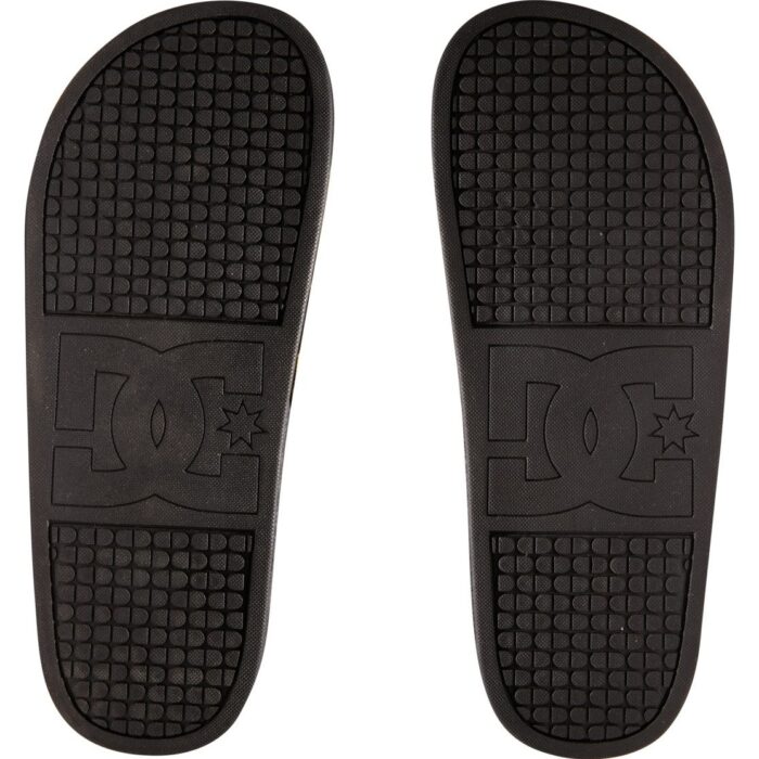 DC PLATFORM SUEDE SLIDER SANDALS BLACK GOLD - Image 3
