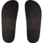 DC PLATFORM SUEDE SLIDER SANDALS BLACK WHITE PRINT - Image 3