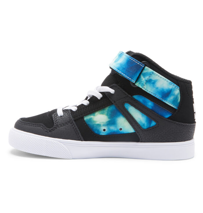 DC YOUTH PURE HIGH TOP EV SHOES BLACK BLUE GREEN - Image 3