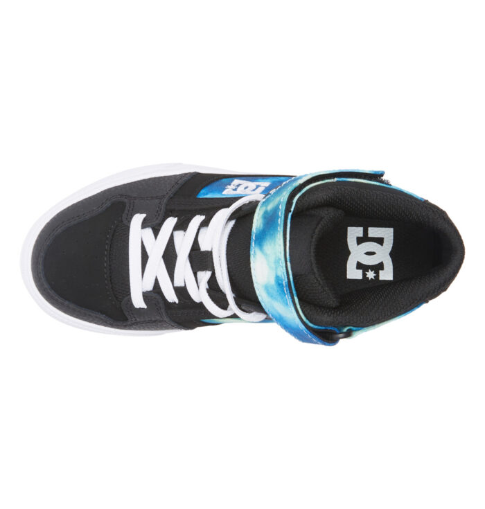 DC YOUTH PURE HIGH TOP EV SHOES BLACK BLUE GREEN - Image 4