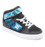 DC YOUTH PURE HIGH TOP EV SHOES BLACK BLUE GREEN - Image 2