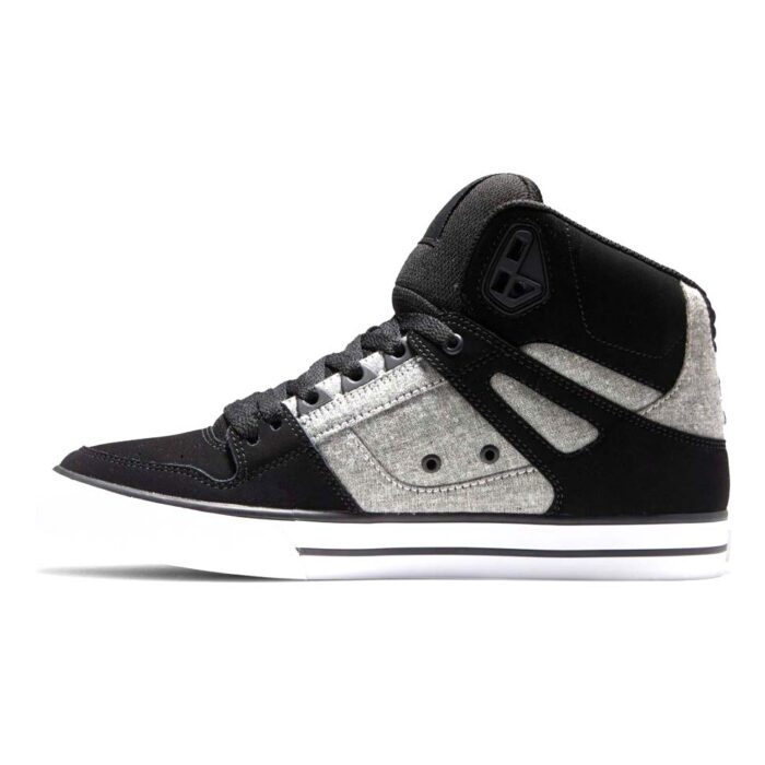 DC PURE HIGH TOP WC SHOES BLACK BATTLESHIP ARMOR - Image 3