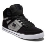 DC PURE HIGH TOP WC SHOES BLACK BATTLESHIP ARMOR - Image 2