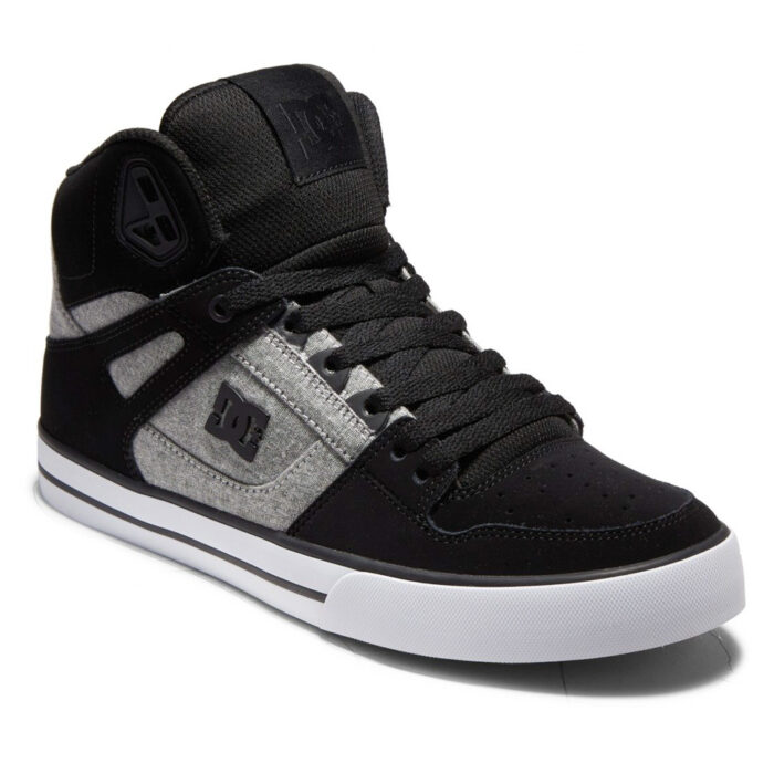 DC PURE HIGH TOP WC SHOES BLACK BATTLESHIP ARMOR - Image 2