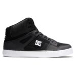 DC PURE HIGH TOP WC SHOES BLACK BLACK WHITE