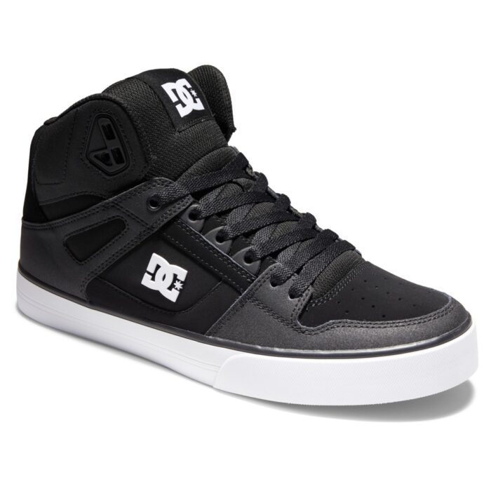 DC PURE HIGH TOP WC SHOES BLACK BLACK WHITE - Image 3