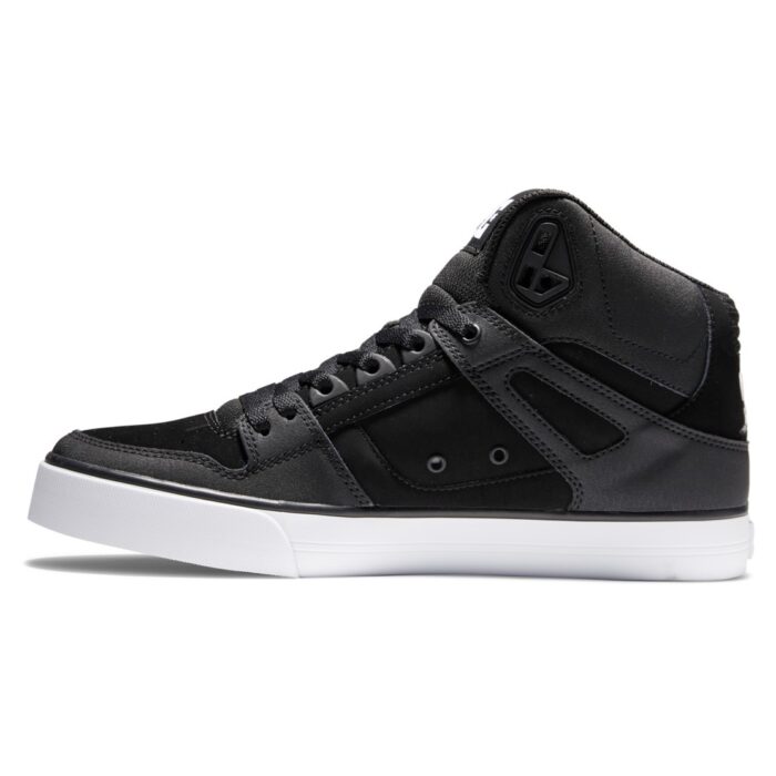 DC PURE HIGH TOP WC SHOES BLACK BLACK WHITE - Image 2