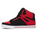DC PURE HIGH TOP WC SHOES FIERY RED WHITE BLACK - Image 5