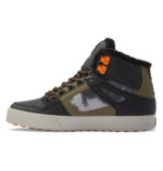 DC PURE HIGH TOP WC WNT SHOES BLACK GREEN PRINT - Image 2
