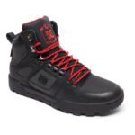 DC PURE HIGH TOP WR BOOTS BLACK GREY RED - Image 5