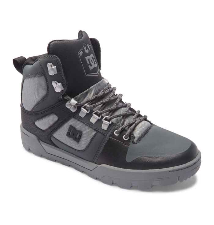 DC PURE HIGH TOP WR BOOTS BLACK GREY BLACK - Image 3