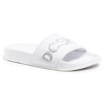 DC SLIDES SE SANDALS WHITE SILVER
